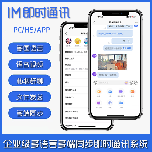 多国语言即时通讯语音APP私聊群聊视频通话多端同步