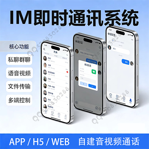 飞语IM即时通讯系统APP软件/PC/H5/单聊群聊信息安全加密/音视频通话