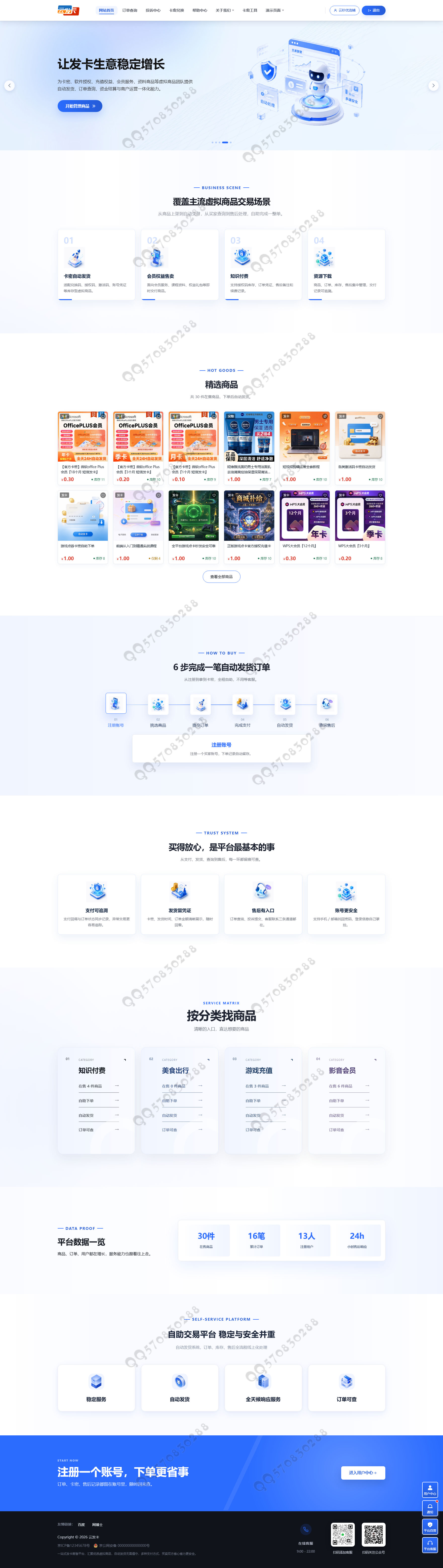个人企业发卡网搭建/虚拟商品发卡平台搭建/卡密商城自动发卡源码网站