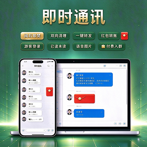 im即时通讯在线客服阅后即焚红包转账双向清理付费入群WEB+H5软件源码系统定制开发